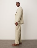 [ASOS DESIGN] ASOS DESIGN wool blend straight suit pants in light green W34 L32 Light green