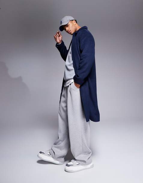 ASOS DESIGN wool look car coat in navy - view 1