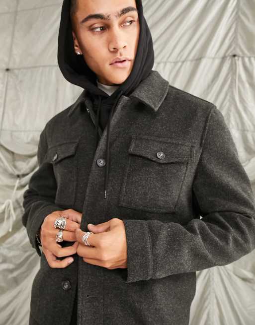 Asos mens 2024 wool coat