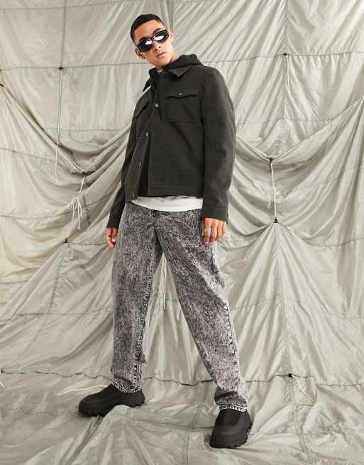 Check styling ideas for「Fluffy Yarn Fleece Full-Zip Jacket、Utility Work  Pants」