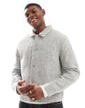 [ASOS DESIGN] ASOS DESIGN wool look harrington jacket in neutral herringbone S Neutral