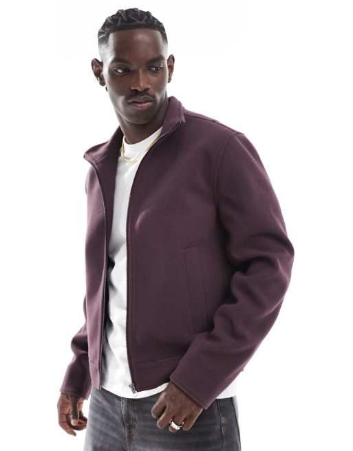 Maroon harrington jacket mens best sale