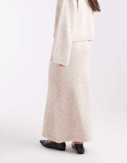 ASOS DESIGN wool look knit maxi skirt - part of a set
