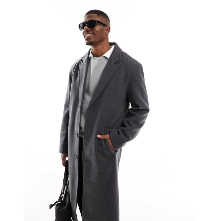 Asos grey sales overcoat