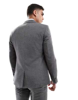 Asos Design Wool Look Skinny Suit Jacket