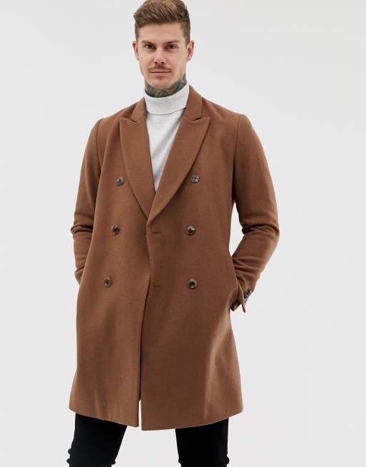 Double hot sale breasted overcoat