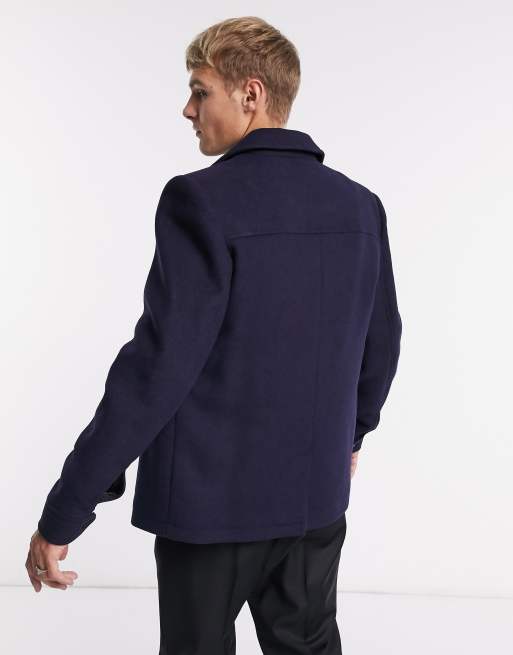 Mens hot sale peacoat asos