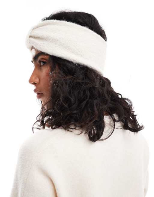 ASOS DESIGN wool mix knit headband in bow design in winter  display picture 1