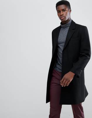 asos design wool mix overcoat