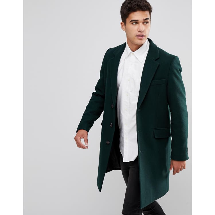 Asos design wool mix hot sale overcoat