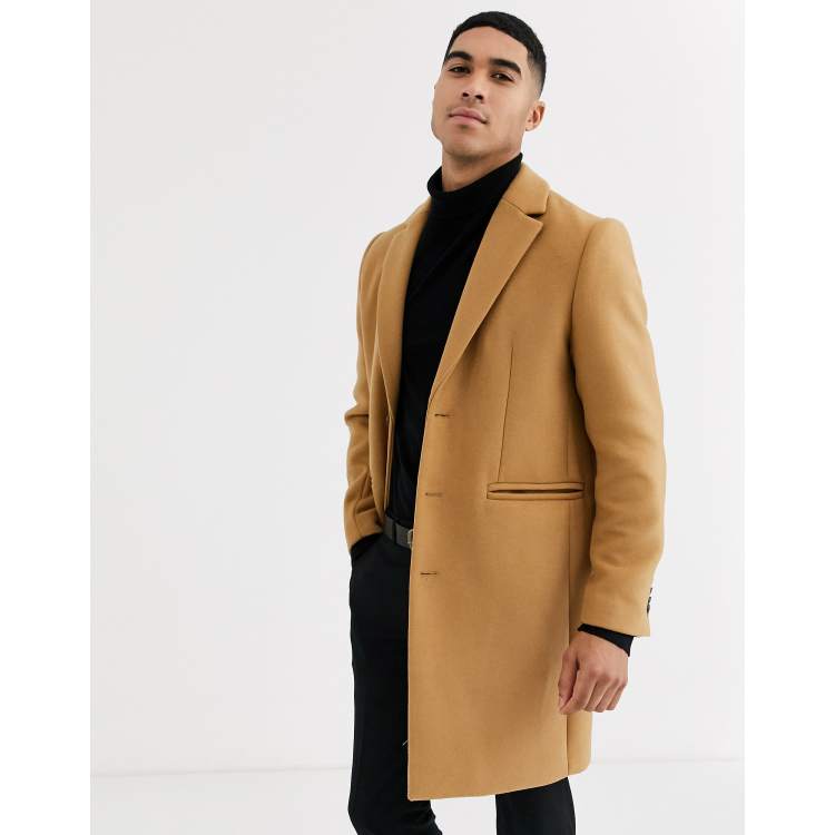 Asos design wool mix hotsell trench coat in camel