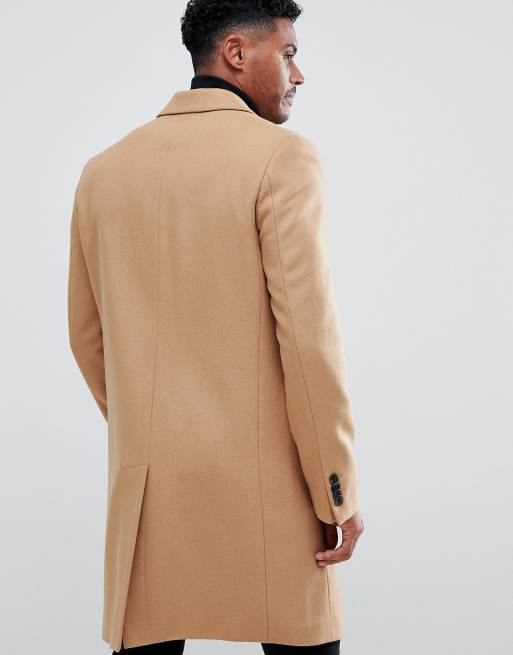 Asos men's shop camel overcoat