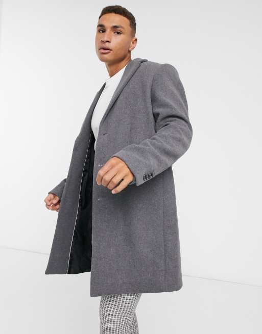 Asos design shop wool mix overcoat