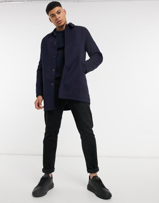 Asos design shop wool mix overcoat