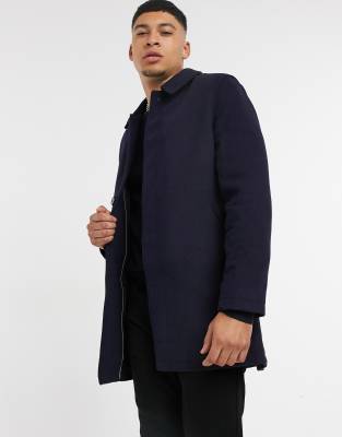 asos design wool mix overcoat