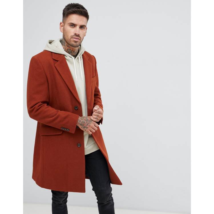 Rust on sale wool coat