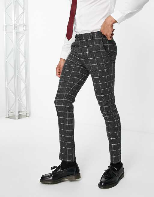 Apuntob | Long Trousers in Checked Wool