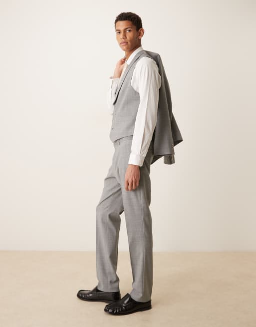 ASOS DESIGN wool mix slim suit pants in grey marl, 3 of 5