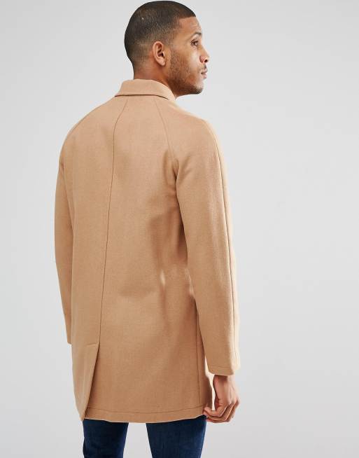 Asos design wool mix overcoat hot sale in camel