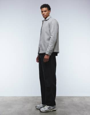 Asos Design Wool Overshirt In Gray