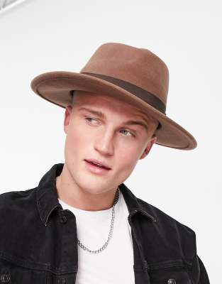 wide brim pork pie hat mens