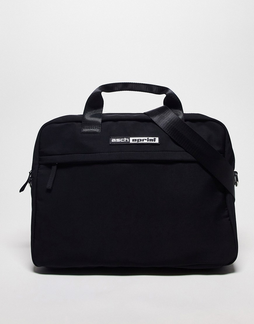 ASOS DESIGN work bag with badge - BLACK