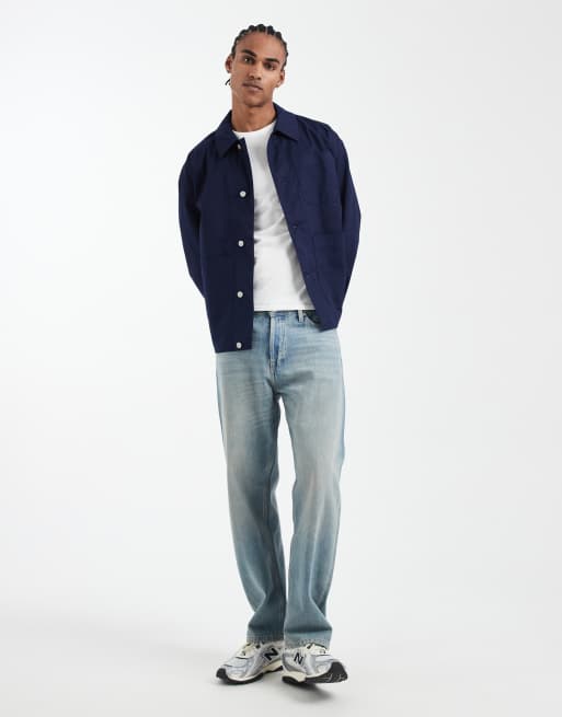 ASOS DESIGN – Worker-Jacke in Marineblau mit Oversize-Schnitt, 2 von 5