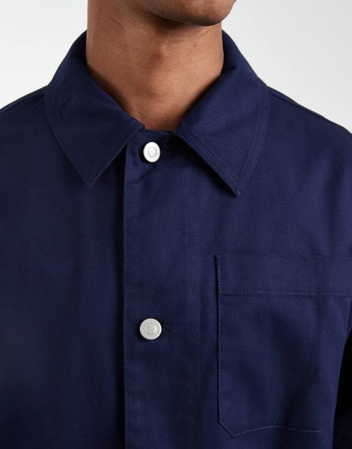 ASOS DESIGN – Worker-Jacke in Marineblau mit Oversize-Schnitt, 5 von 5
