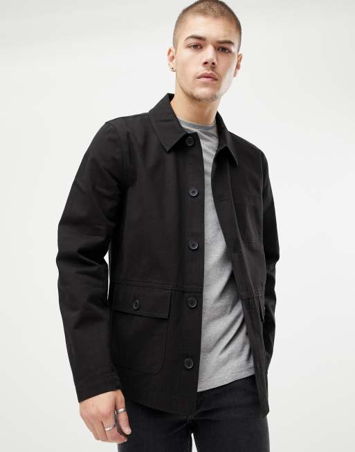 Mens black 2025 work coat