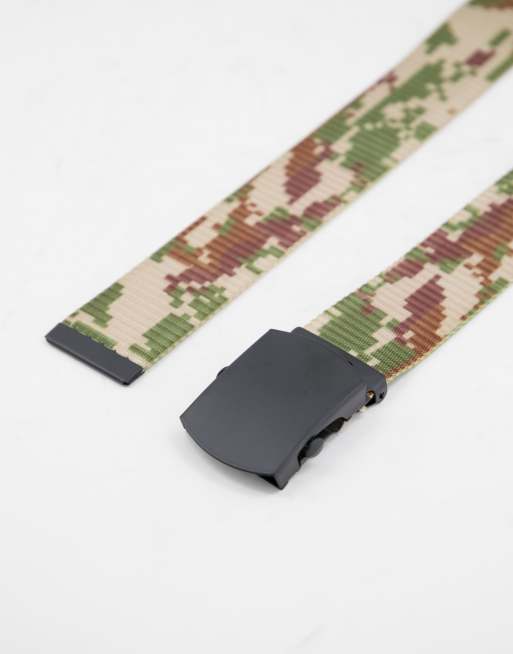 Camo Print Woven Belt, Belts