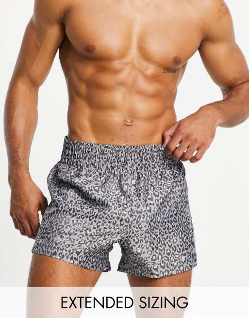 ASOS DESIGN woven boxer with animal jacquard print