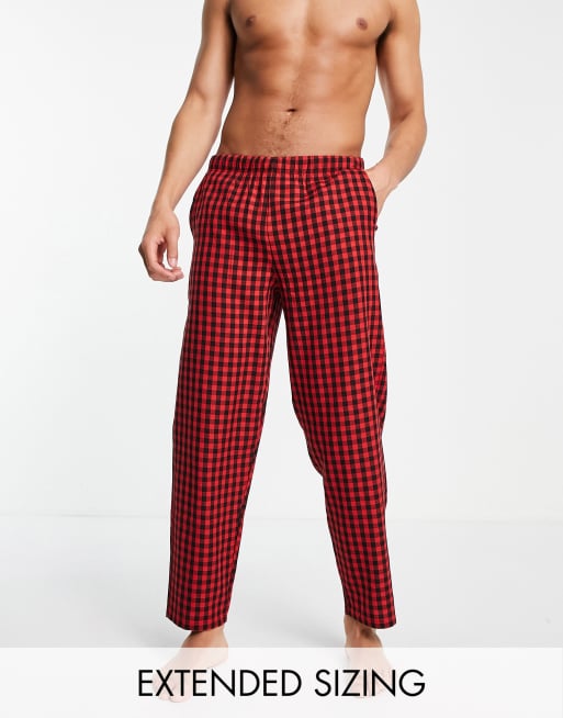 ASOS DESIGN lounge pajama bottoms in blue check