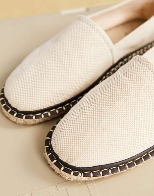 ASOS DESIGN woven espadrilles in stone, 3 of 4