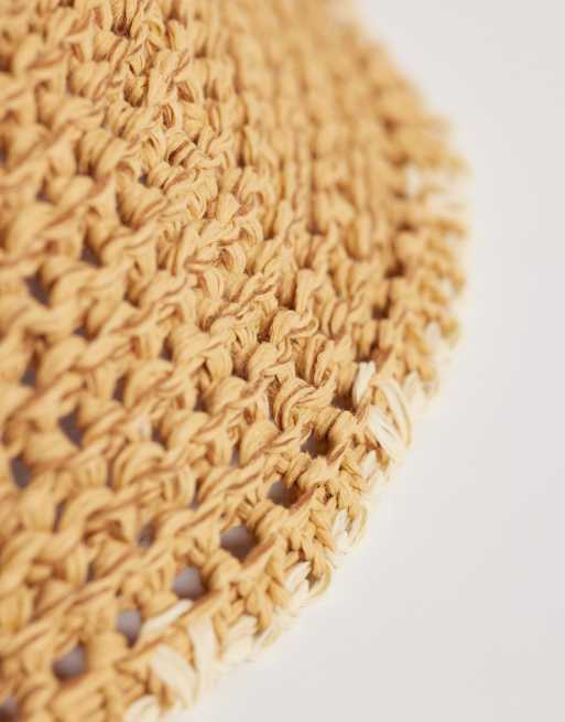ASOS Design woven hat in neutral, 3 of 3