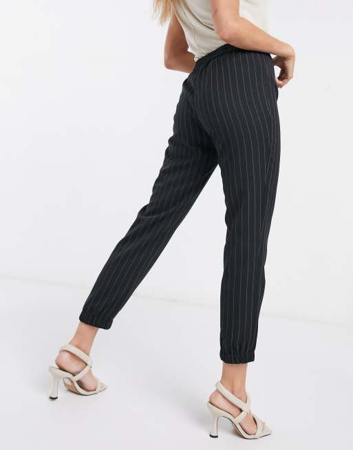 Pinstripe joggers sales womens