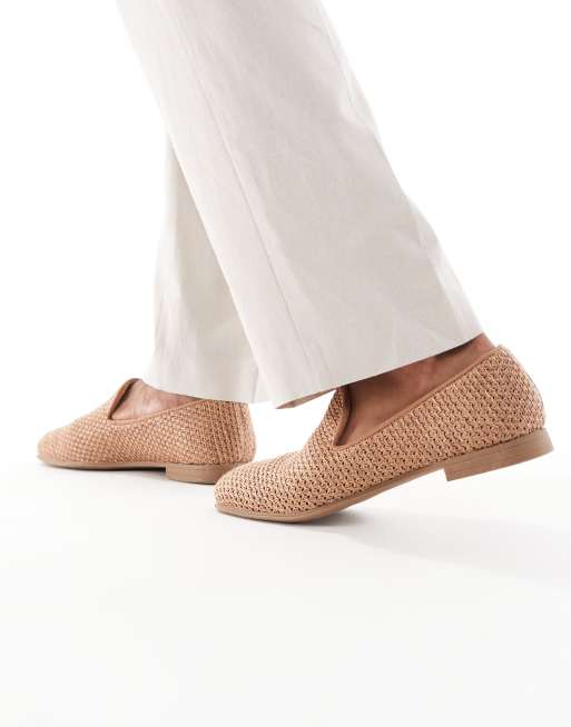 ASOS DESIGN woven loafers in natural color, 3 of 4