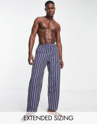 ASOS DESIGN woven lounge bottoms in navy and white stripe - ASOS Price Checker