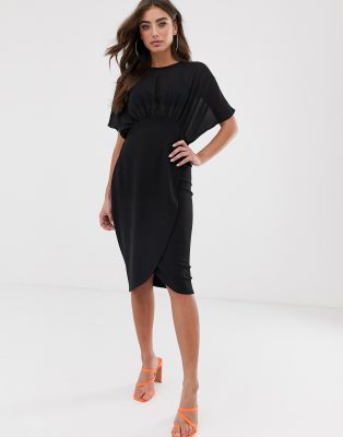 asos black pencil dress