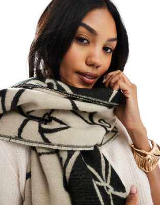 Asos Design Woven Scarf In Black