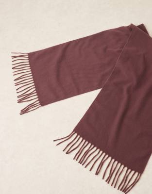 Asos Design Woven Tassel Scarf In Blue