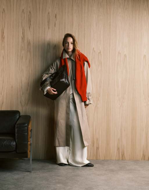 ASOS DESIGN woven tote bag in dark chocolate