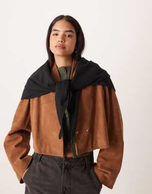 Asos Design Woven Triangle Scarf In Red