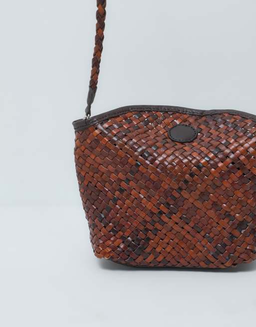 ASOS DESIGN woven two tone flap top mini crossbody bag, 3 of 5