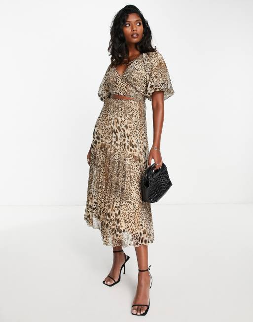 Designer leopard sales print dress