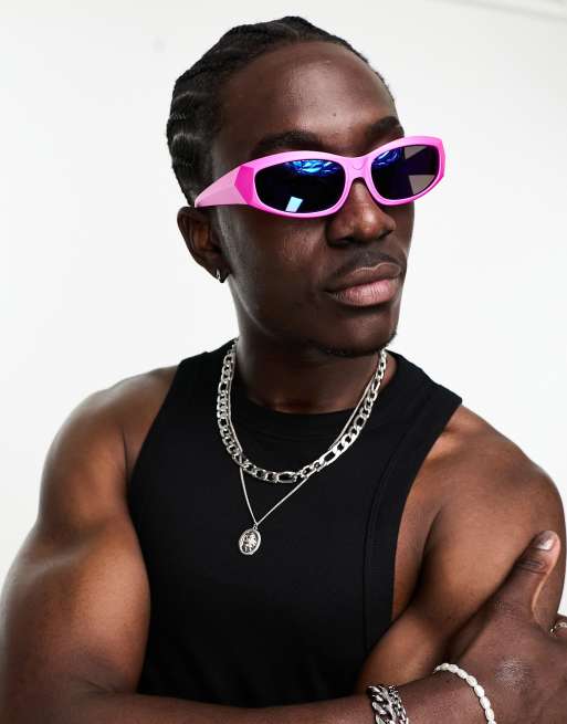 Pink metallic sunglasses store