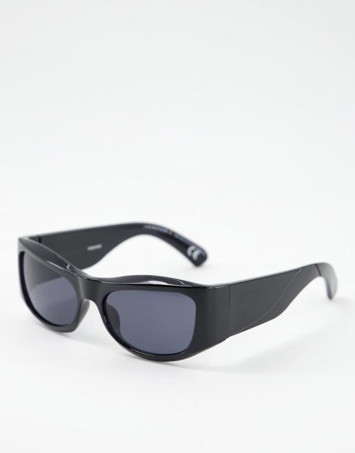 Black wrap around outlet sunglasses