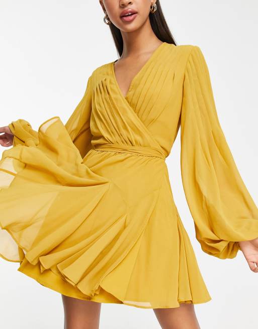 Mustard yellow dress store asos