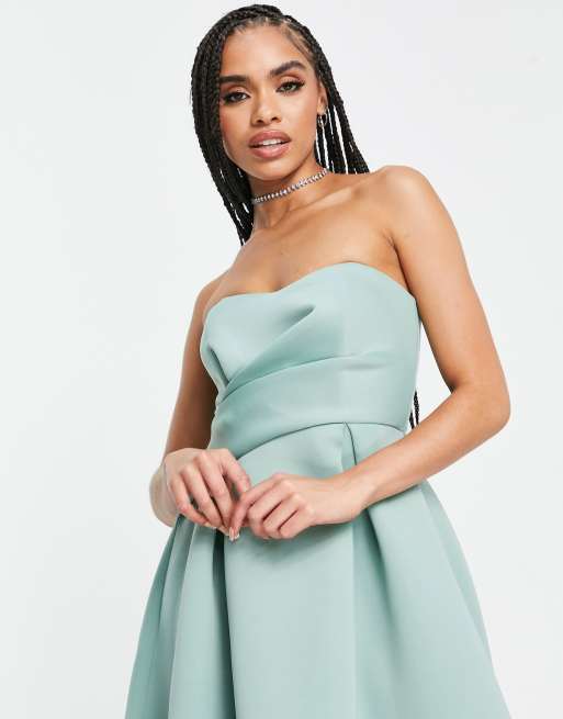 Asos design bandeau crop hotsell top maxi prom dress