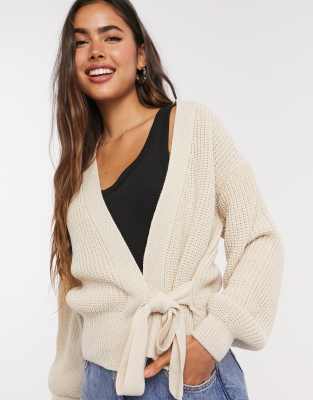 wrap tie cardigan