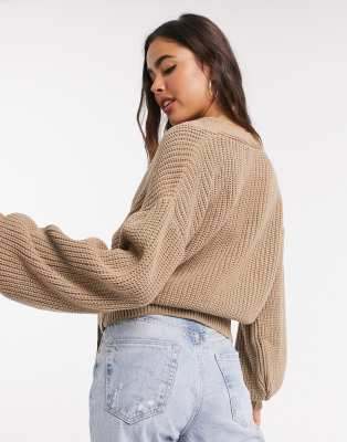 asos tie front cardigan